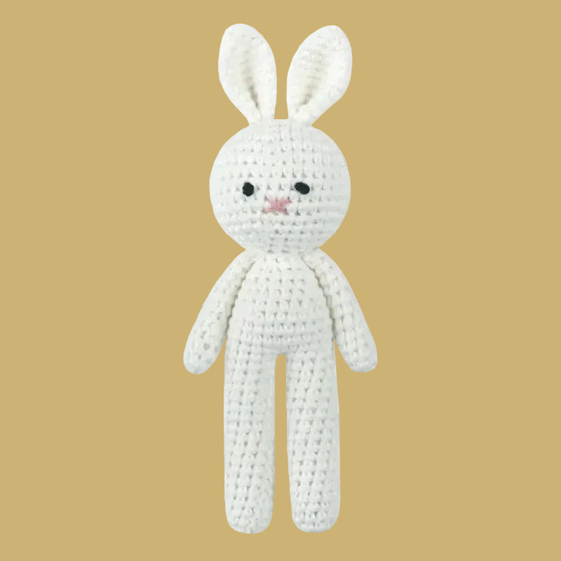 joli doudou lapin blanc