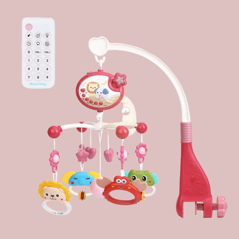Agréable mobile musicale bebe rose télécommandé