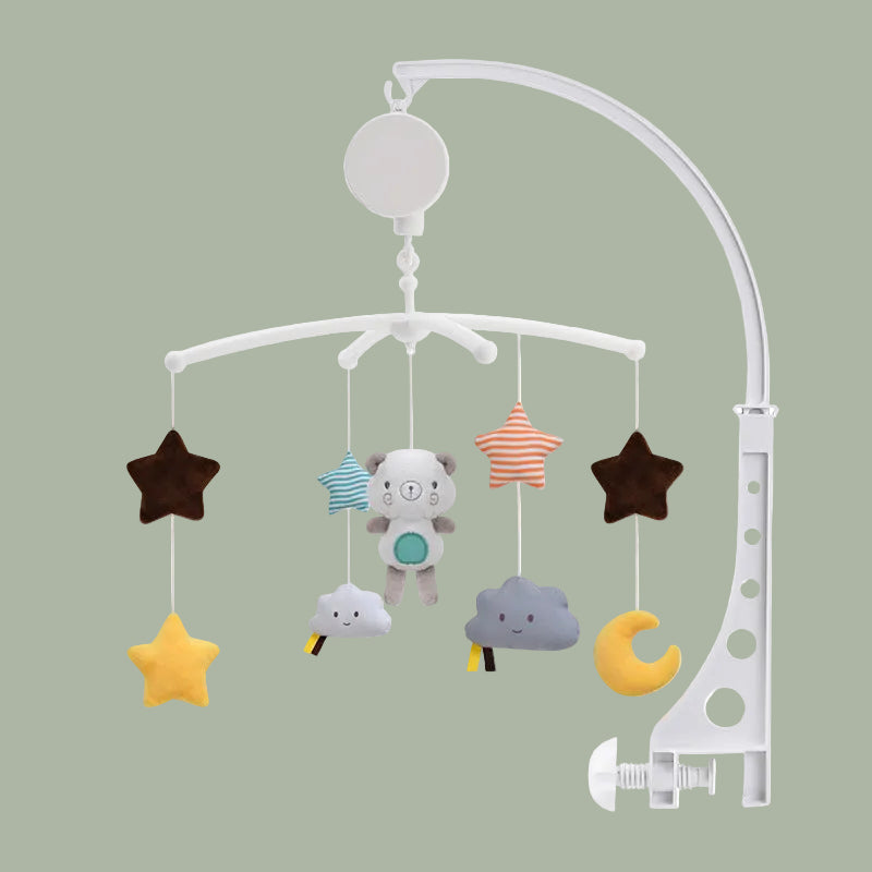 adorable mobile musical bébé lune étoile ours