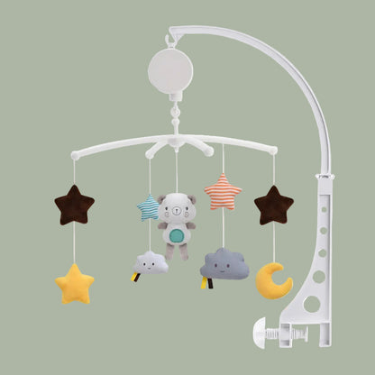 adorable mobile musical bébé lune étoile ours