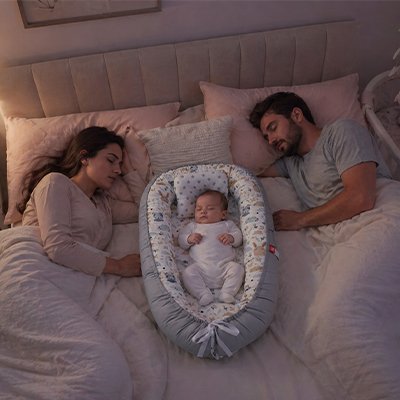 beau reducteur de lit pour bebe gris