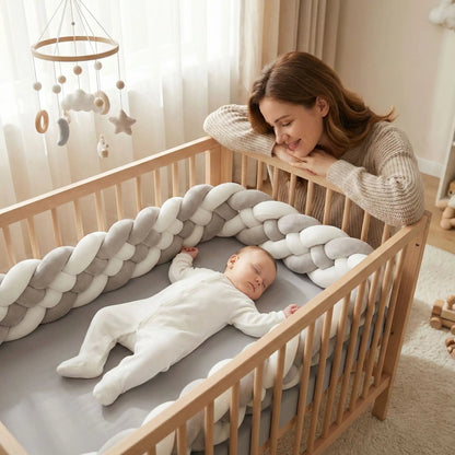 bebe dort sereinement tresse de lit bebe douce maman observe bebe
