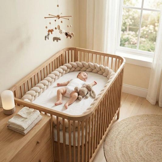 bebe serein endormi tresse de lit bebe beige