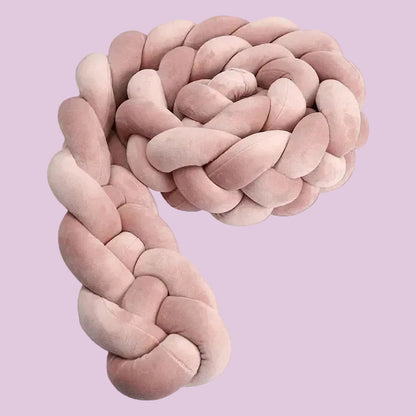 belle tresse de lit bebe vieux rose