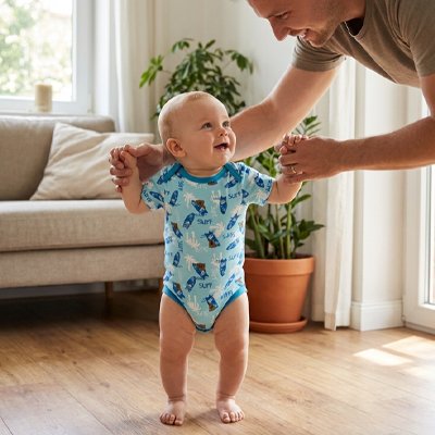 Body bébé garçon bleu