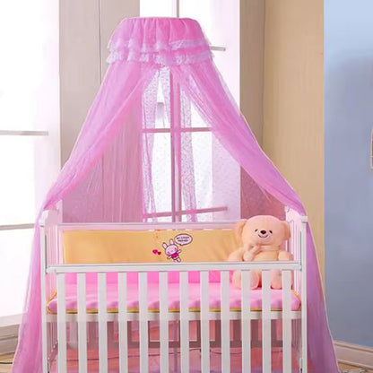 Ciel de lit bébé nid rosé