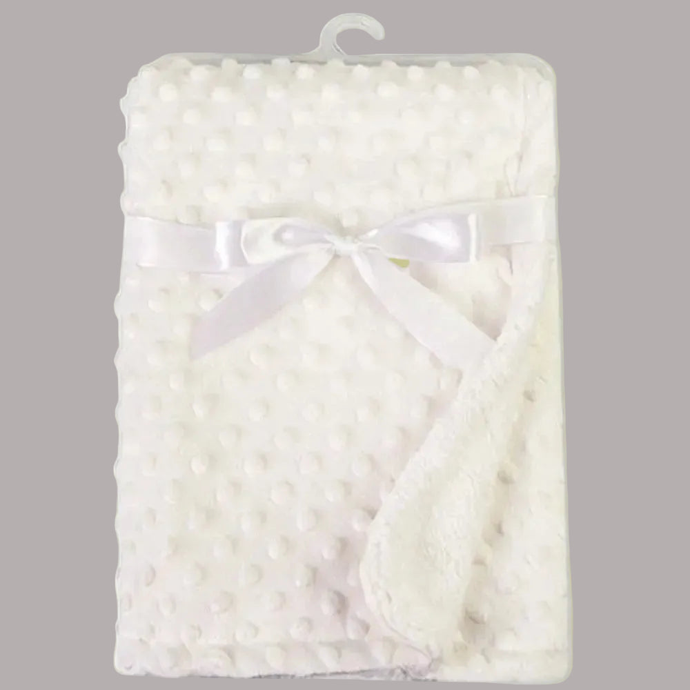 couverture bebe blanc ivoire