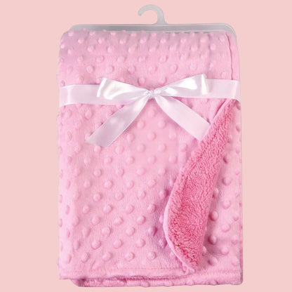 couverture bebe rose tendre