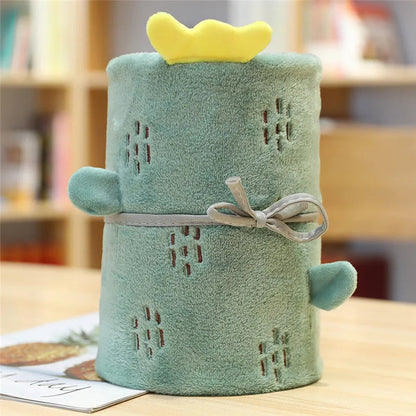 couverture bebe verte trouee