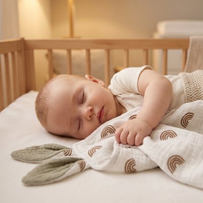 Doudou bébé arc en ciel