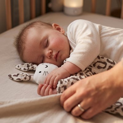 Doudou bebe garcon lapin léopard