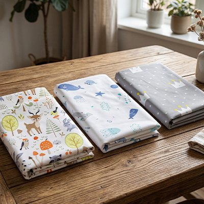 Drap housse lit bebe différents motifs