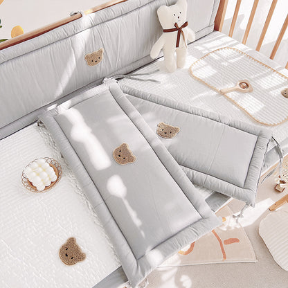  joli tour de lit respirant gris ourson