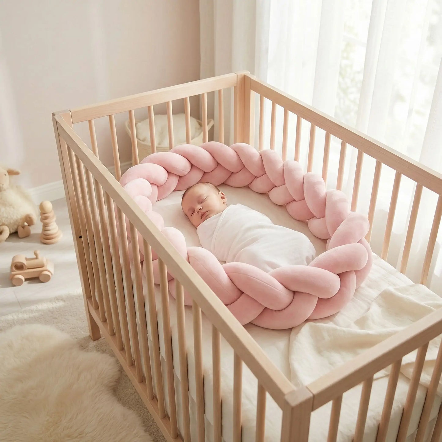 tour de lit tressé - Rose - Fée Dodo