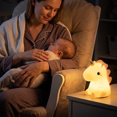 jolie bebe veilleuse licorne