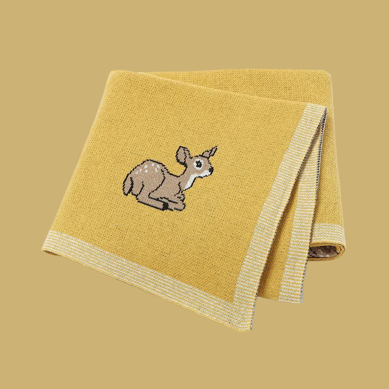 jolie couverture bébé jaune coton