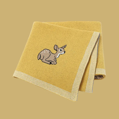 jolie couverture bébé jaune coton