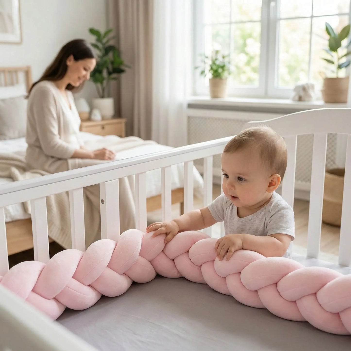 tour de lit tressé - Rose - Fée Dodo