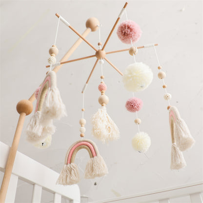 mobile lit bébé suspendu arc en ciel