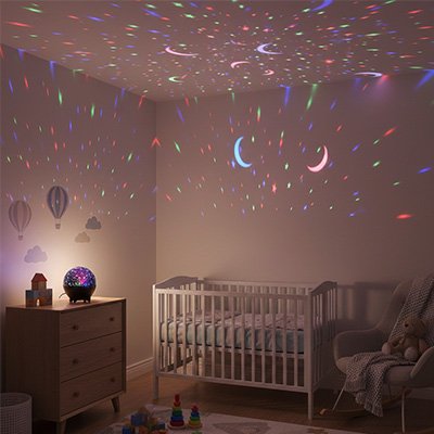 plafond étoilé par veilleuse projection