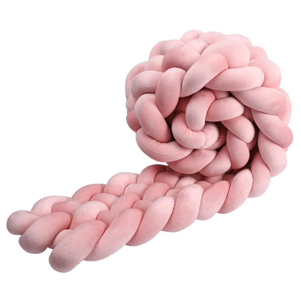 tour de lit tresse rose