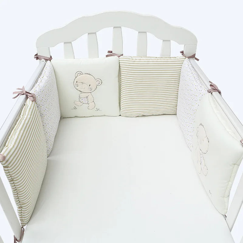 tour de lit ourson lumineux beige