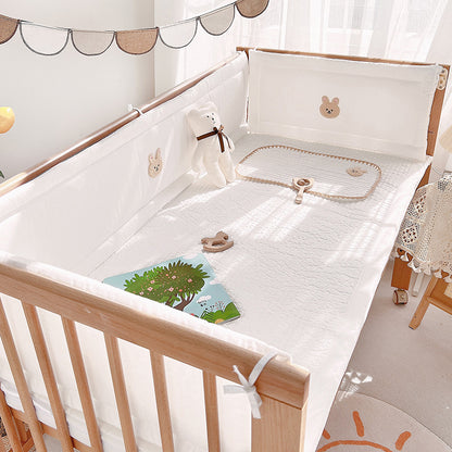 tour de lit respirant blanc lapin