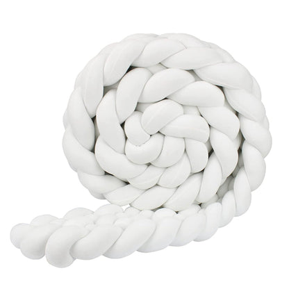 tour de lit tresse blanc