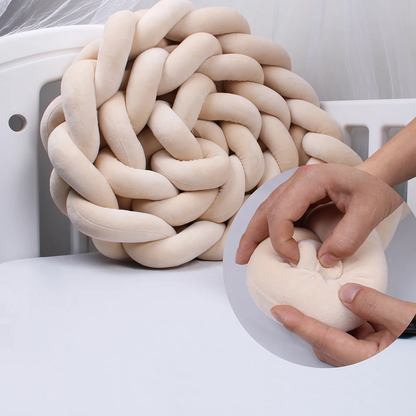 tresse de lit bebe beige enroulee