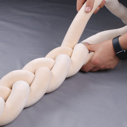 tresse de  lit bebe beige tresse a la main
