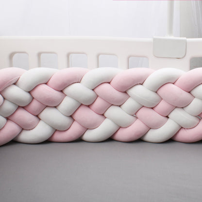 tresse de lit bebe rose blanc
