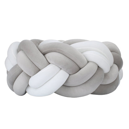tresse de lit gris blanc