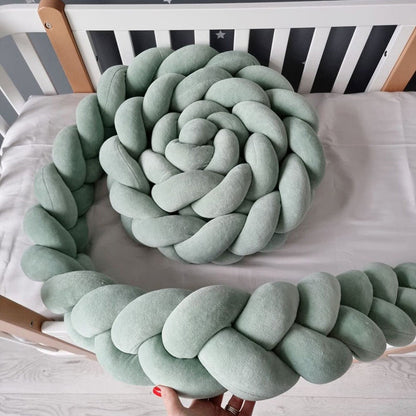 tresse de lit vert pastel