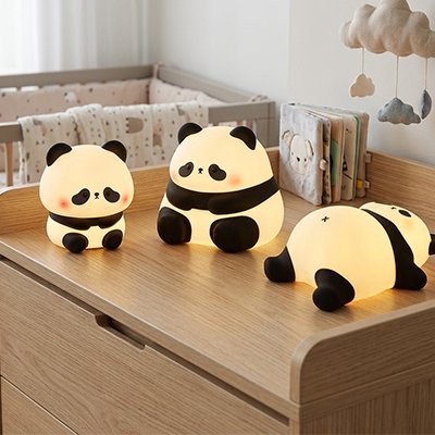 Veilleuse bébé panda lumineux
