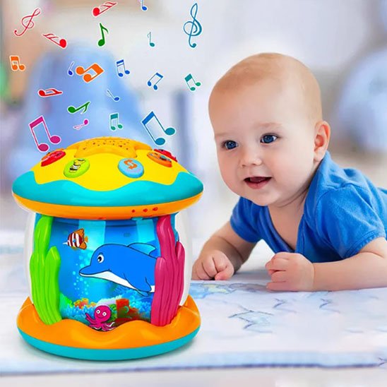 veilleuse musicale bébé multicolore