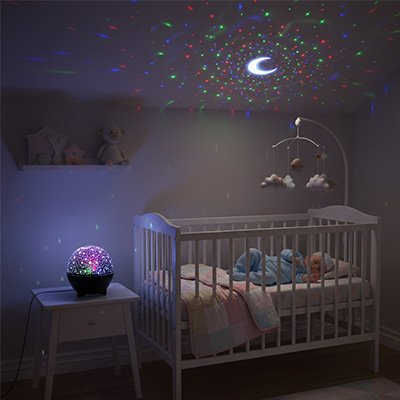 veilleuse projectio illumine plafond chambre bébé 